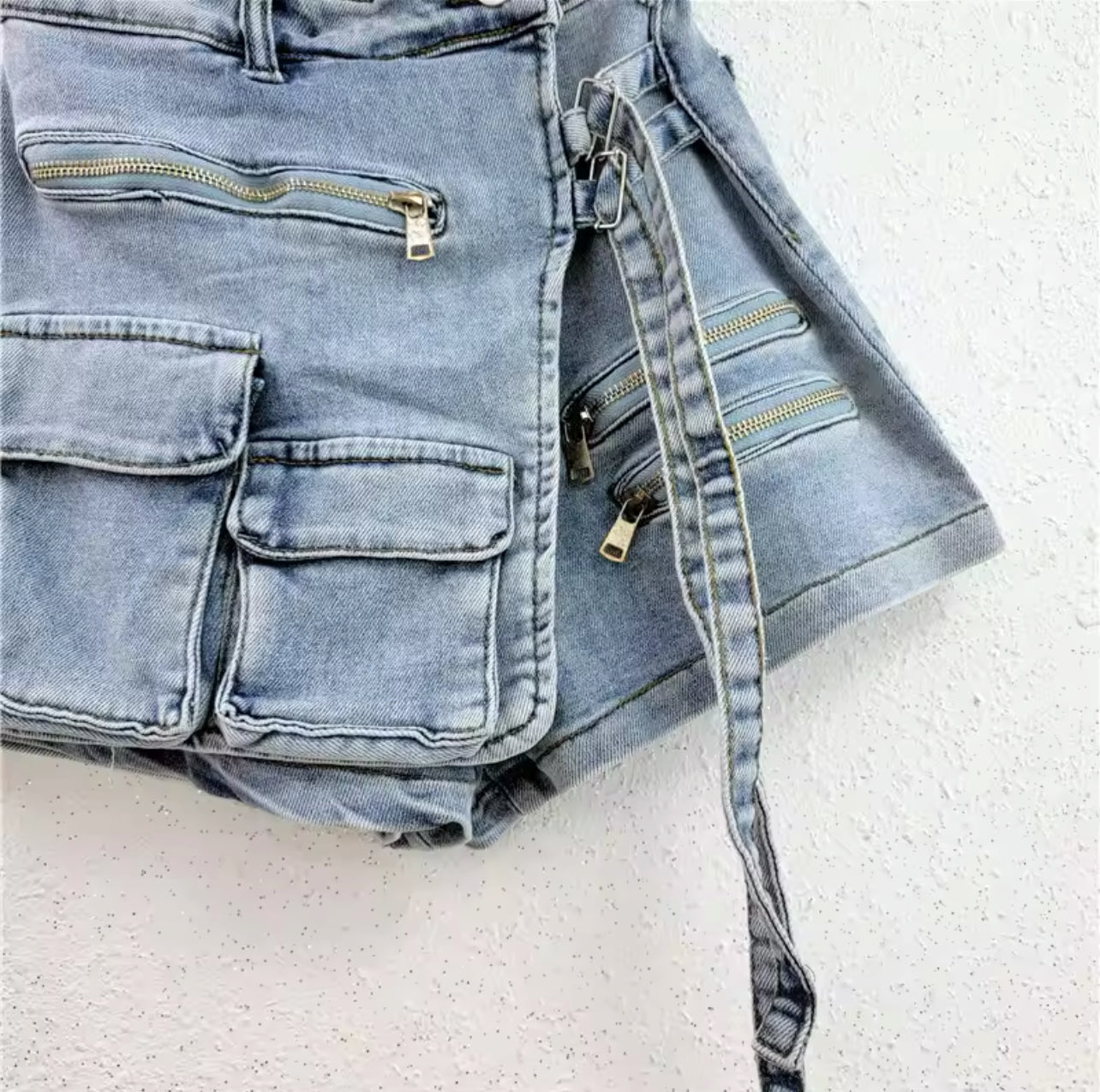 Popping Out Denim Cargo Shorts *Pre Order*