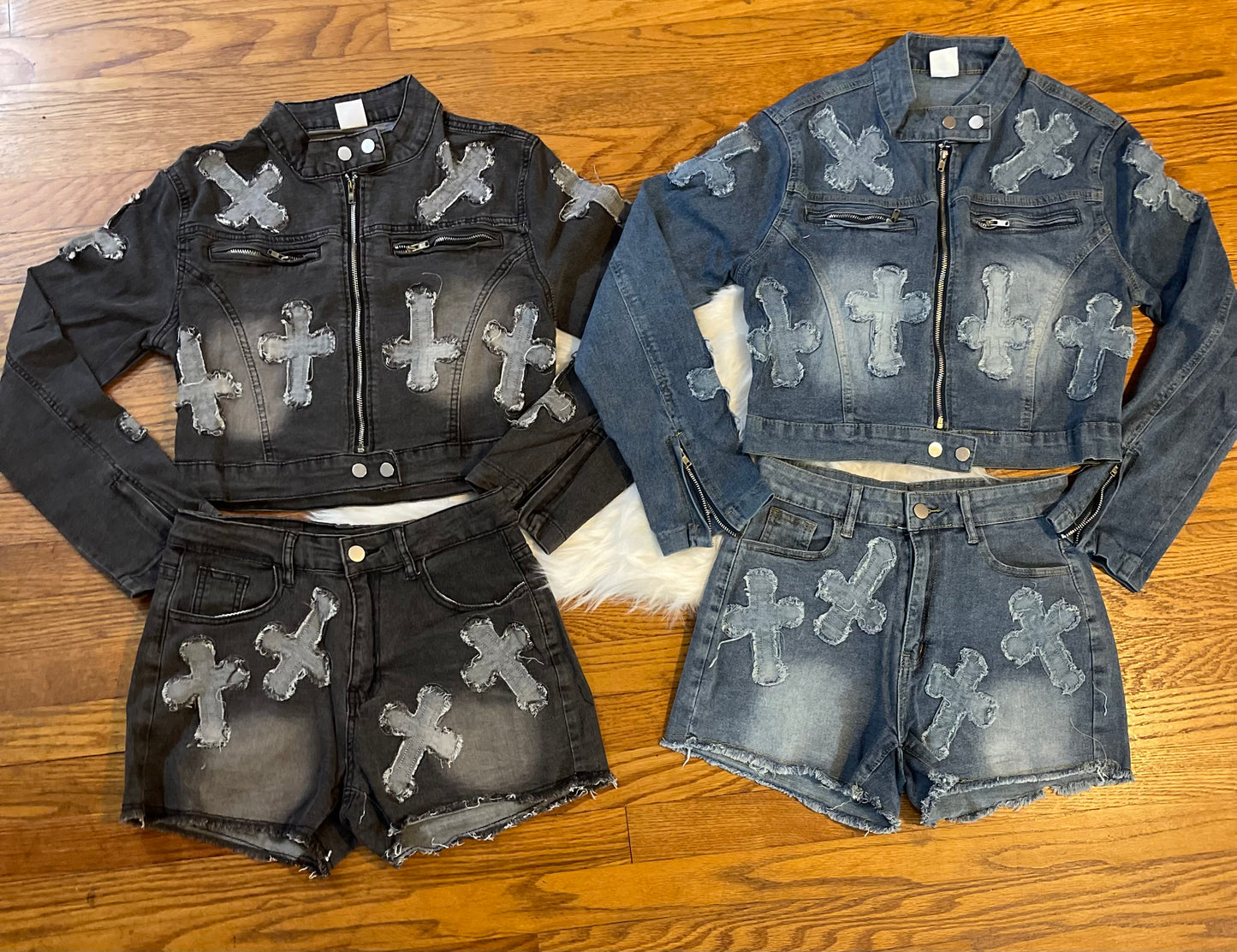 Cross Me Out Denim Set *Pre Order*