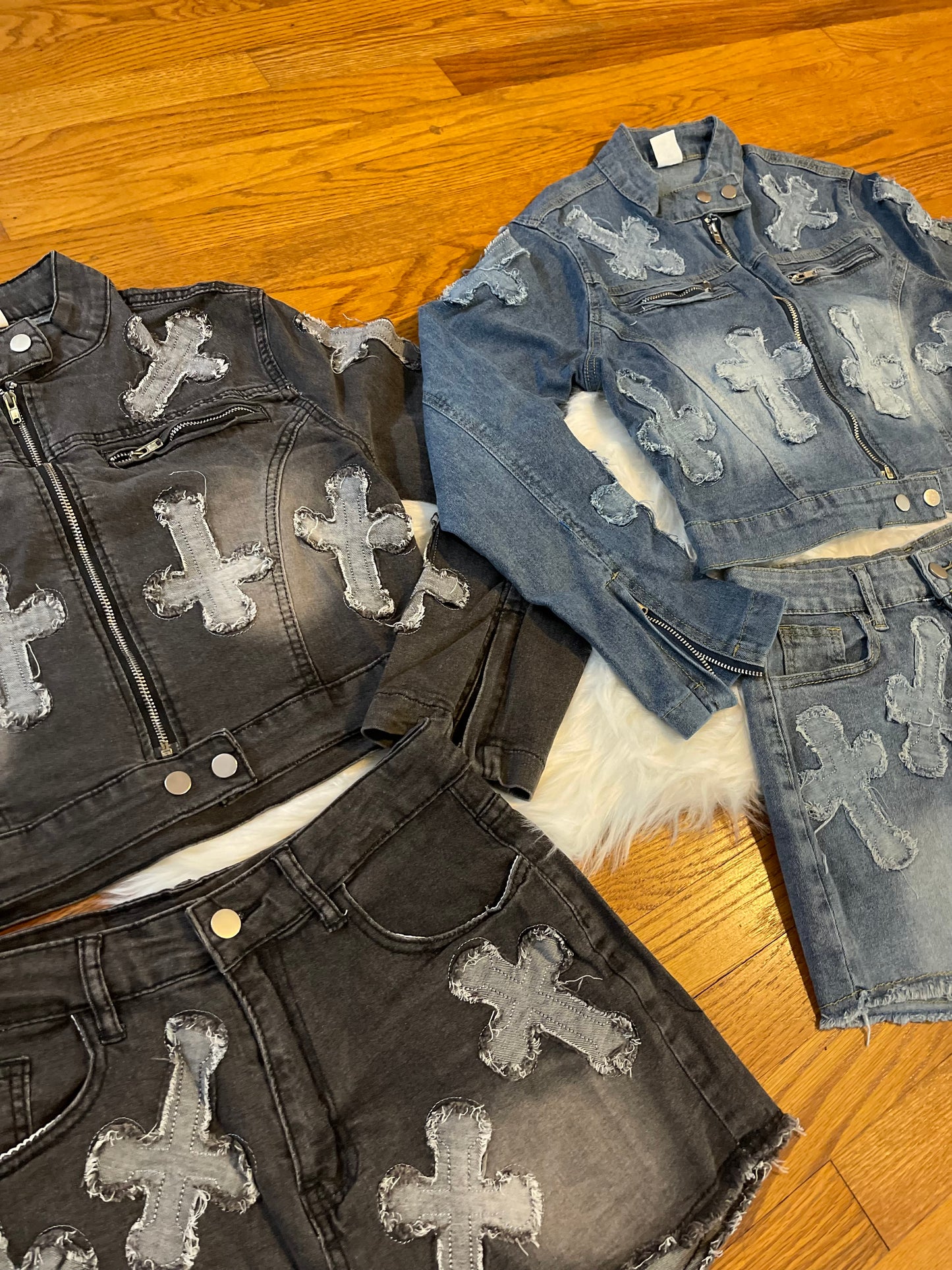 Cross Me Out Denim Set *Pre Order*